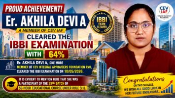 Er. AKHILA DEVI A MEMBER OF CEV IAF CLEARED THE IBBI EXAMINATION