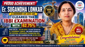 Er. SUGANDHA LONKAR A MEMBER OF CEV IAF RVO CLEARED THE IBBI EXAMINATION