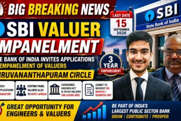 EMPANELMENT OF VALUERS IN SBI: LAST DATE-15/09/2026