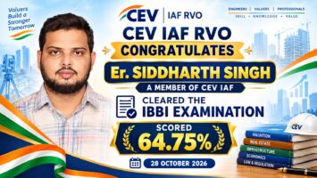 Er. SIDDHARTH SINGH A MEMBER OF CEV IAF RVO CLEARED THE IBBI EXAMINATION